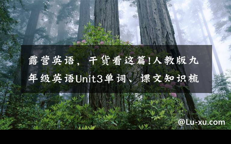 露营英语，干货看这篇!人教版九年级英语Unit3单词、课文知识梳理/词汇句式精讲