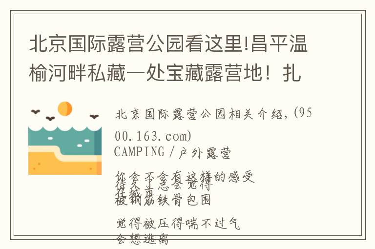 北京国际露营公园看这里!昌平温榆河畔私藏一处宝藏露营地！扎帐篷、户外赛、采摘，超多游乐活动等你来