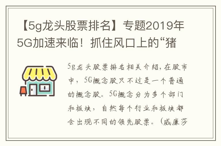 【5g龙头股票排名】专题2019年5G加速来临！抓住风口上的“猪”，请笑纳这份史上最全5G细分龙头股一览！