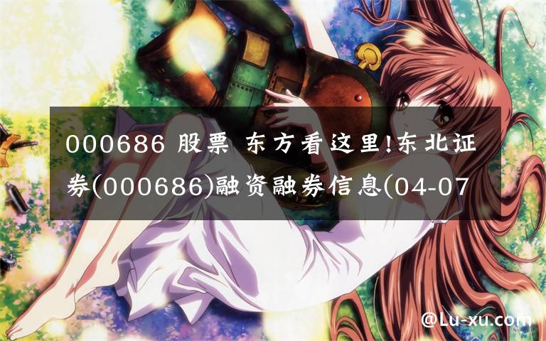 000686 股票 东方看这里!东北证券(000686)融资融券信息(04-07)