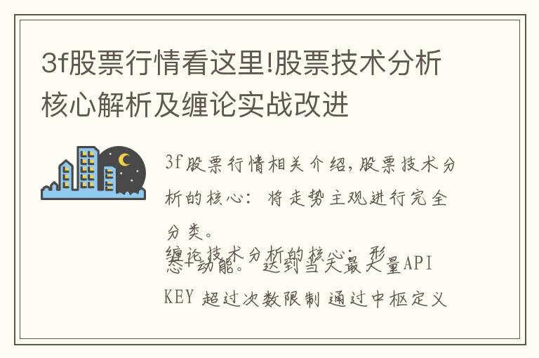3f股票行情看这里!股票技术分析核心解析及缠论实战改进
