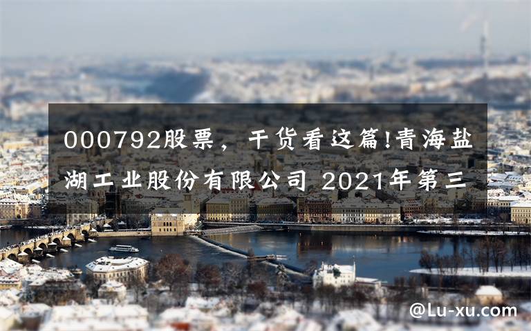 000792股票，干货看这篇!青海盐湖工业股份有限公司 2021年第三季度报告