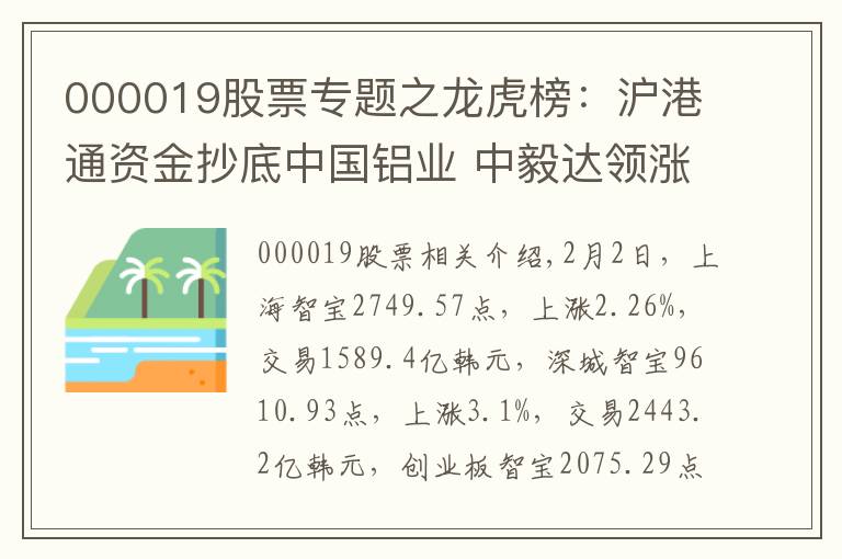 000019股票专题之龙虎榜：沪港通资金抄底中国铝业 中毅达领涨妖股