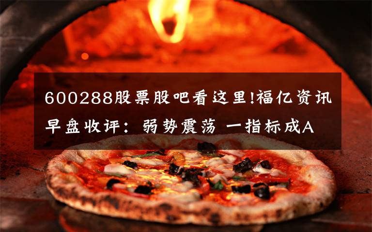 600288股票股吧看这里!福亿资讯早盘收评：弱势震荡 一指标成A股洪荒之力