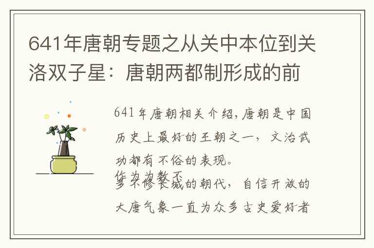 641年唐朝专题之从关中本位到关洛双子星：唐朝两都制形成的前世今生