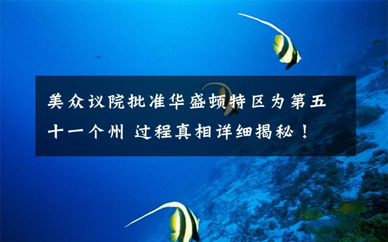 美众议院批准华盛顿特区为第五十一个州 过程真相详细揭秘！