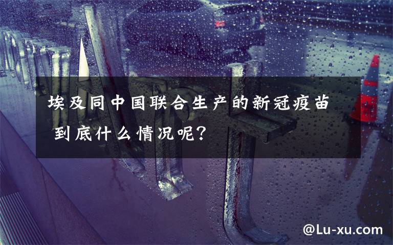 埃及同中国联合生产的新冠疫苗 到底什么情况呢？