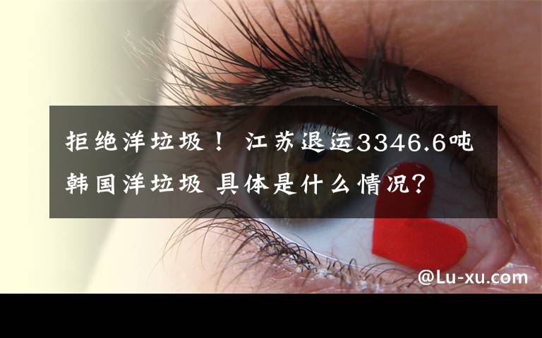 拒绝洋垃圾！ 江苏退运3346.6吨韩国洋垃圾 具体是什么情况？