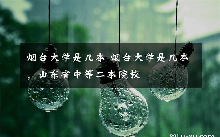 烟台大学是几本 烟台大学是几本，山东省中等二本院校
