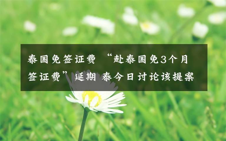 泰国免签证费 “赴泰国免3个月签证费”延期 泰今日讨论该提案
