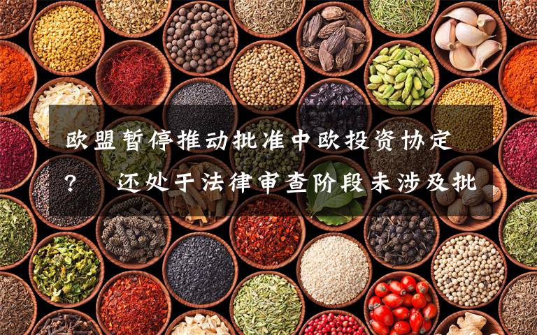 欧盟暂停推动批准中欧投资协定?  还处于法律审查阶段未涉及批准进程 具体是什么情况？