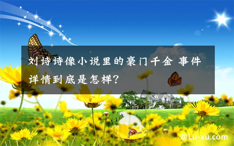 刘诗诗像小说里的豪门千金 事件详情到底是怎样？