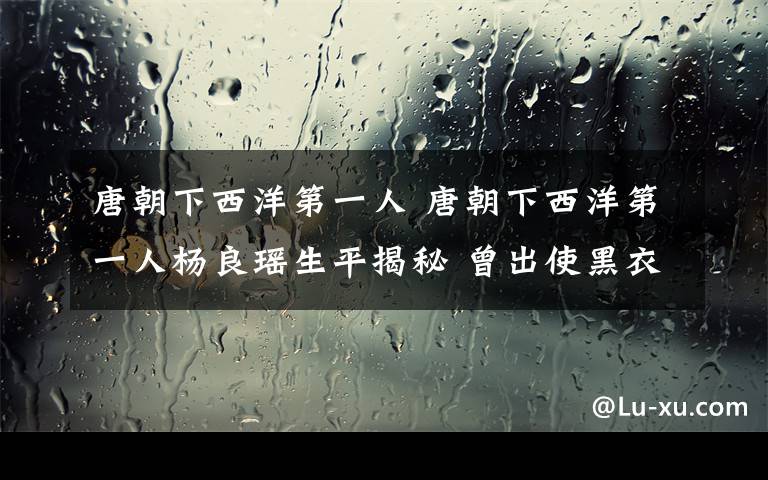 唐朝下西洋第一人 唐朝下西洋第一人杨良瑶生平揭秘 曾出使黑衣大食