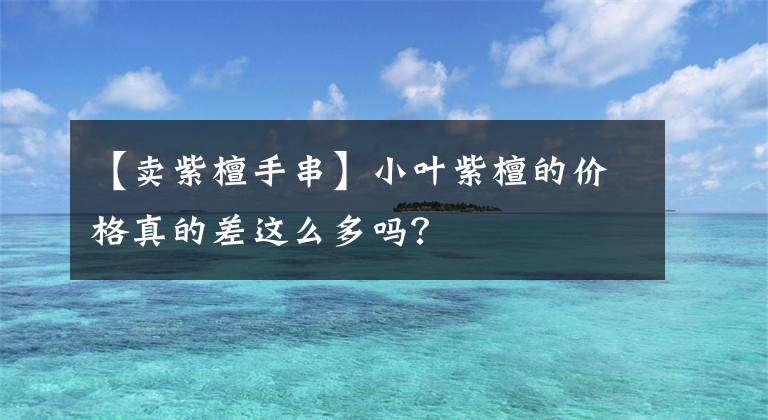 【卖紫檀手串】小叶紫檀的价格真的差这么多吗？
