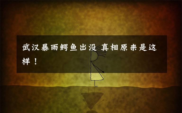 武汉暴雨鳄鱼出没 真相原来是这样！