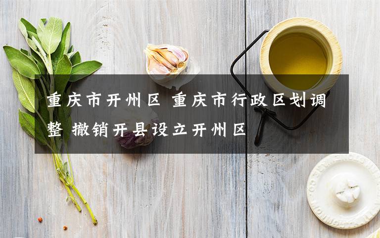 重庆市开州区 重庆市行政区划调整 撤销开县设立开州区