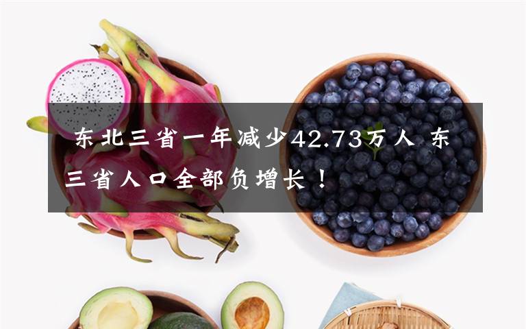  东北三省一年减少42.73万人 东三省人口全部负增长！