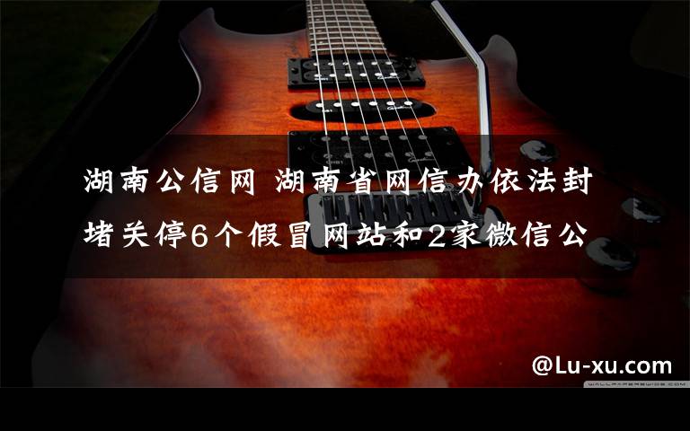 湖南公信网 湖南省网信办依法封堵关停6个假冒网站和2家微信公号