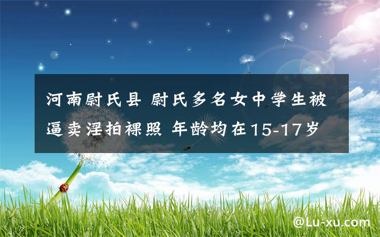 河南尉氏县 尉氏多名女中学生被逼卖淫拍裸照 年龄均在15-17岁