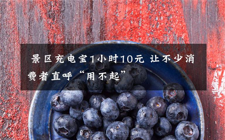  景区充电宝1小时10元 让不少消费者直呼“用不起”