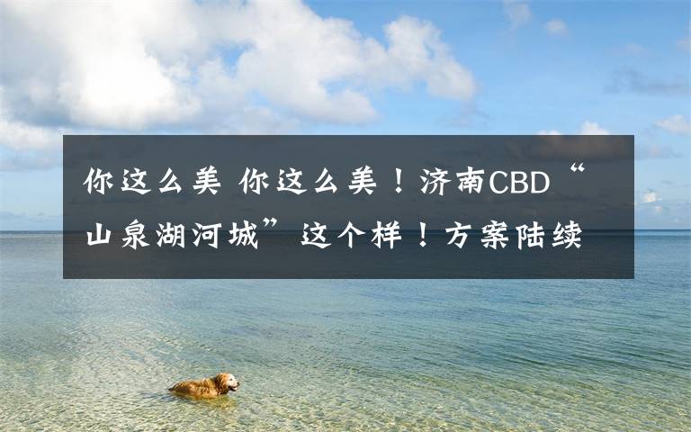 你这么美 你这么美！济南CBD“山泉湖河城”这个样！方案陆续通过审查