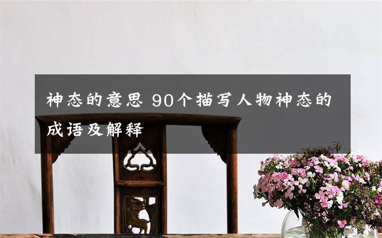 神态的意思 90个描写人物神态的成语及解释