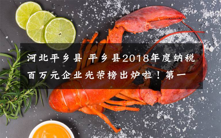 河北平乡县 平乡县2018年度纳税百万元企业光荣榜出炉啦！第一名是..