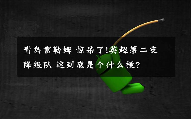 青岛富勒姆 惊呆了!英超第二支降级队 这到底是个什么梗?