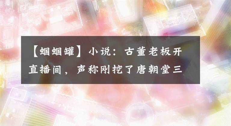 【蝈蝈罐】小说：古董老板开直播间，声称刚挖了唐朝堂三彩，只需要80元。