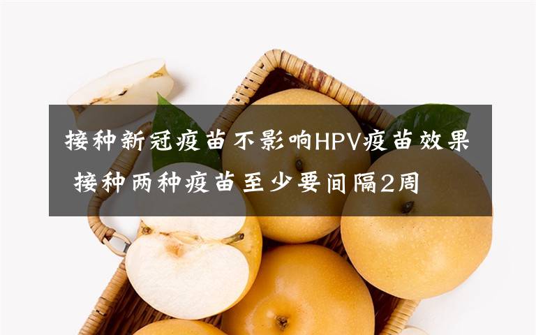 接种新冠疫苗不影响HPV疫苗效果 接种两种疫苗至少要间隔2周