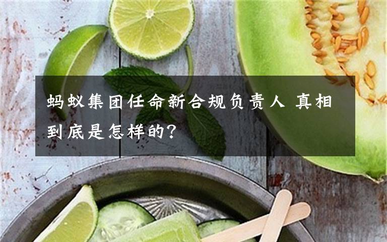 蚂蚁集团任命新合规负责人 真相到底是怎样的？