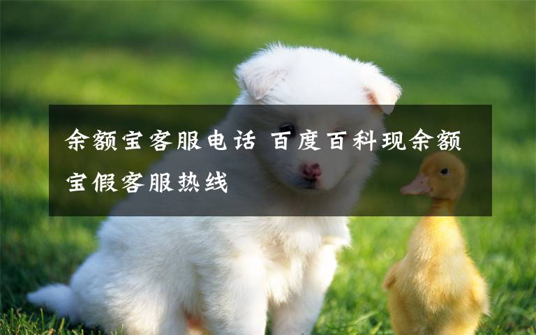 余额宝客服电话 百度百科现余额宝假客服热线