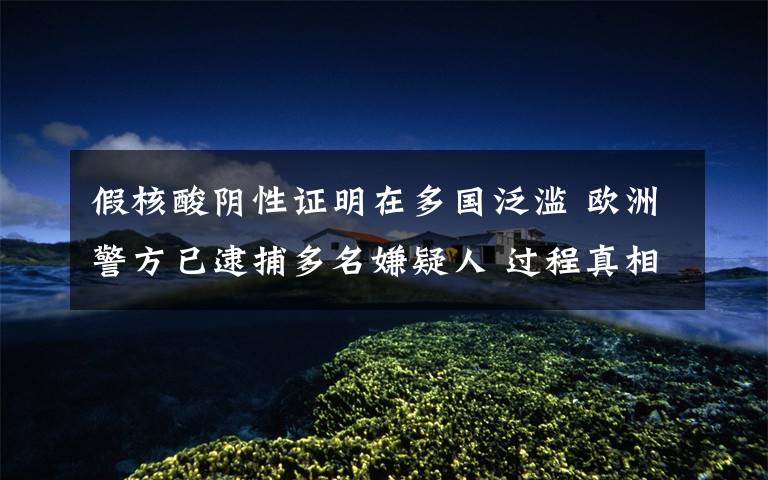 假核酸阴性证明在多国泛滥 欧洲警方已逮捕多名嫌疑人 过程真相详细揭秘！
