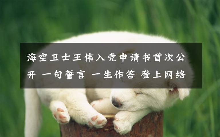 海空卫士王伟入党申请书首次公开 一句誓言 一生作答 登上网络热搜了！