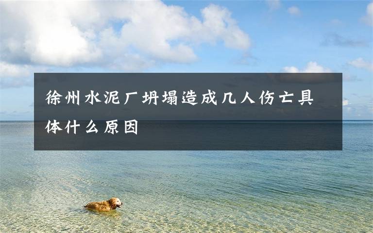 徐州水泥厂坍塌造成几人伤亡具体什么原因