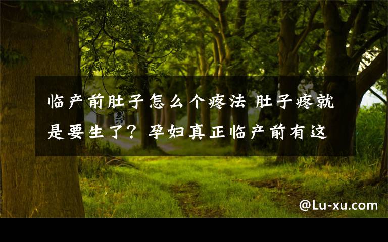 临产前肚子怎么个疼法 肚子疼就是要生了？孕妇真正临产前有这些征兆