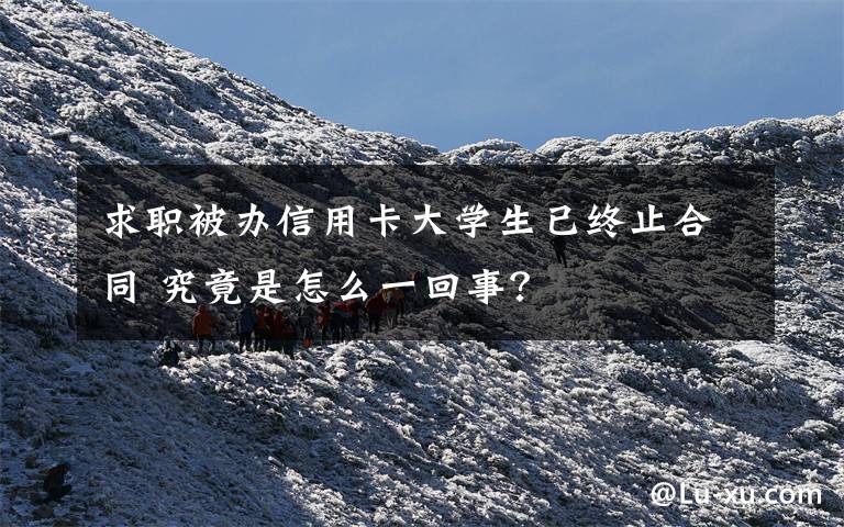 求职被办信用卡大学生已终止合同 究竟是怎么一回事？