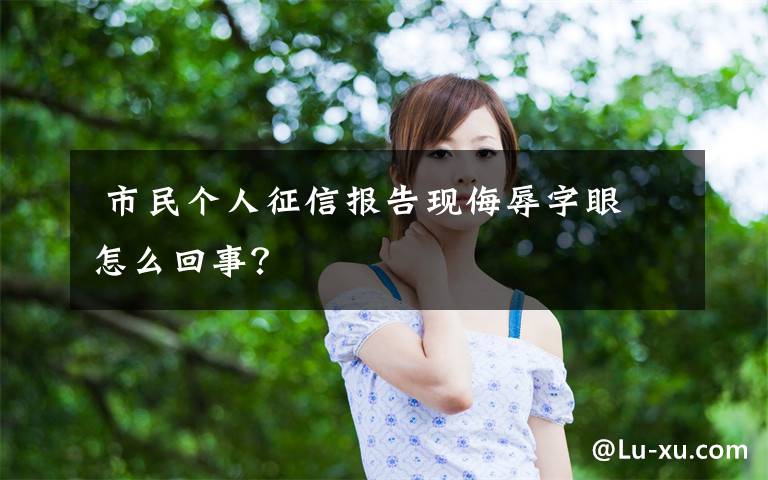  市民个人征信报告现侮辱字眼 怎么回事？