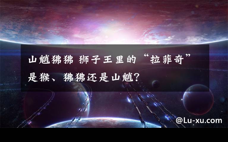 山魈狒狒 狮子王里的“拉菲奇”是猴、狒狒还是山魈？