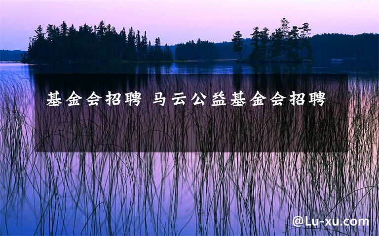 基金会招聘 马云公益基金会招聘