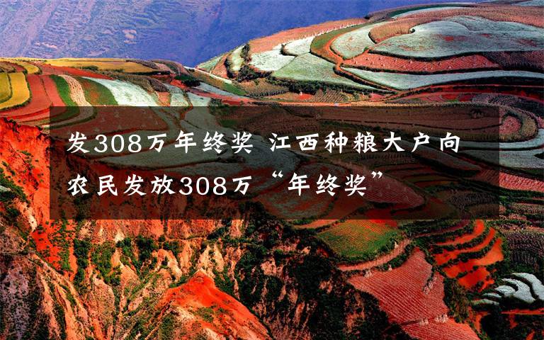 发308万年终奖 江西种粮大户向农民发放308万“年终奖”