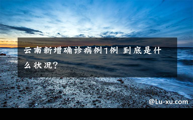 云南新增确诊病例1例 到底是什么状况？