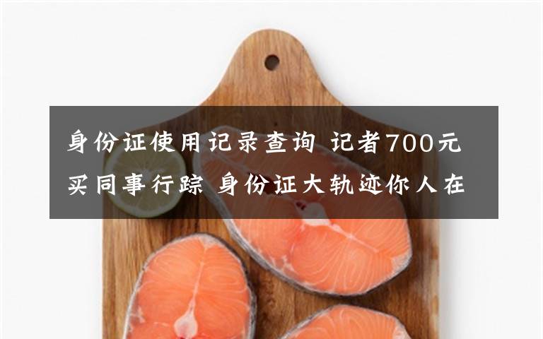 身份证使用记录查询 记者700元买同事行踪 身份证大轨迹你人在哪半小时可查