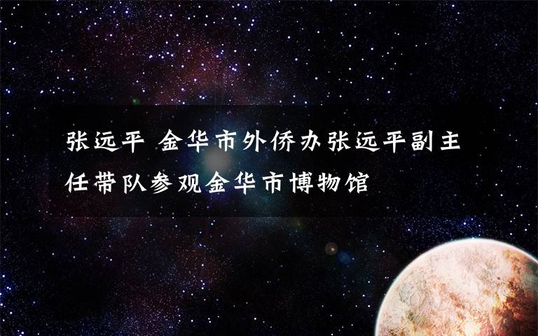 张远平 金华市外侨办张远平副主任带队参观金华市博物馆