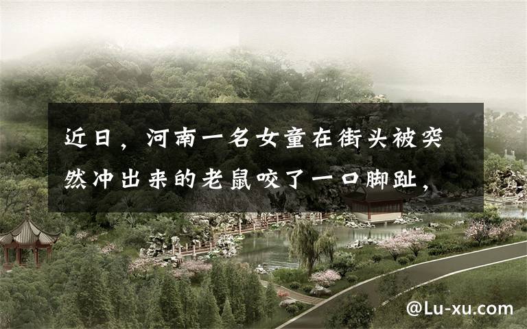 近日，河南一名女童在街头被突然冲出来的老鼠咬了一口脚趾，老鼠飞快跑开没多久竟死了，孩子妈妈