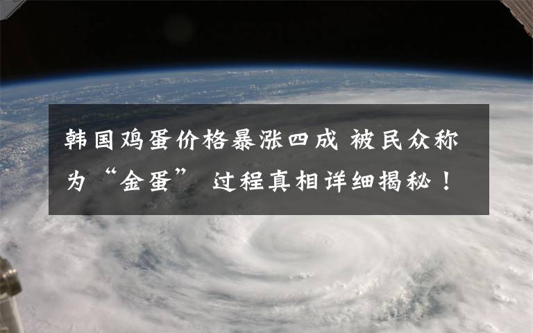 韩国鸡蛋价格暴涨四成 被民众称为“金蛋” 过程真相详细揭秘！