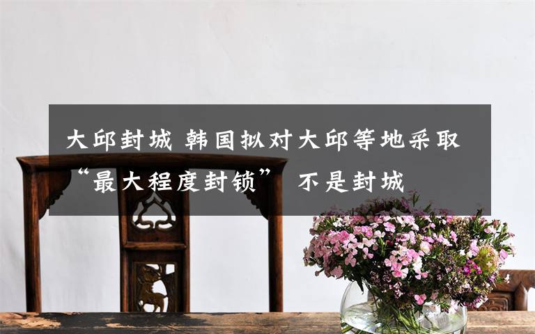 大邱封城 韩国拟对大邱等地采取“最大程度封锁” 不是封城