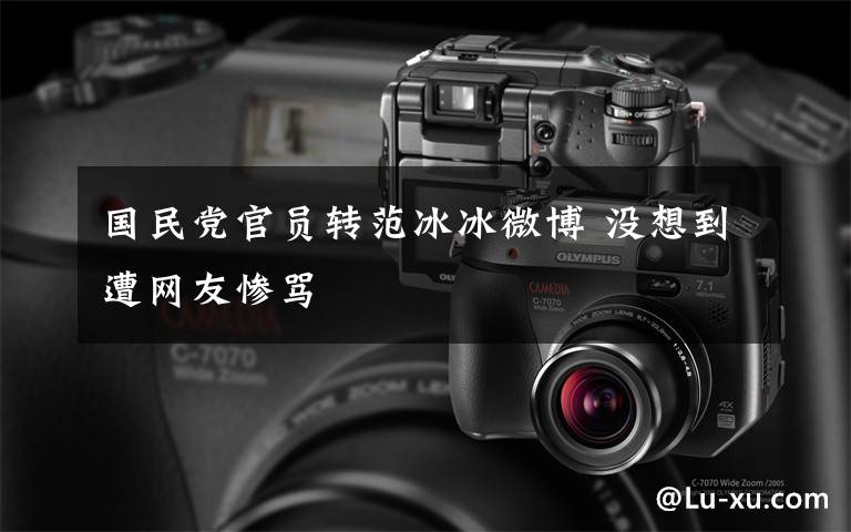 国民党官员转范冰冰微博 没想到遭网友惨骂