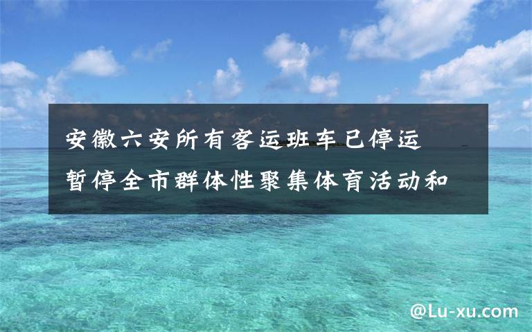 安徽六安所有客运班车已停运  暂停全市群体性聚集体育活动和赛事 还原事发经过及背后原因！