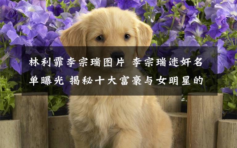 林利霏李宗瑞图片 李宗瑞迷奸名单曝光 揭秘十大富豪与女明星的故事/图